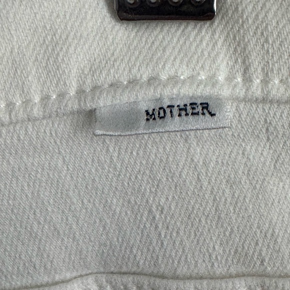 MOTHER White Insider Crop Step Fray Jeans Size 28 - Picture 6 of 11